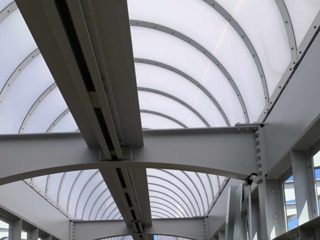 Canopy system at transit station