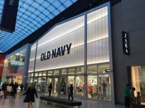 Retail Store backlit polycarbonate façade