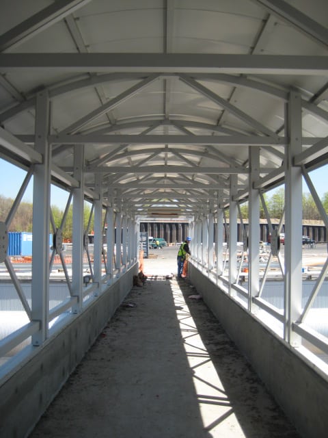 Pedestrian walkway NYC transit