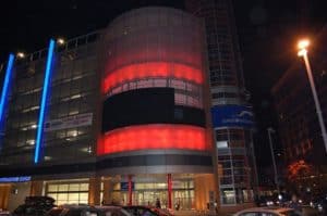 modern building facade - EXTECH's Custom Facade at the Greyhound Bus Station in Pittsburgh, PA