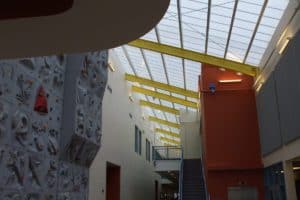 monumental industrial skylight - EXTECH's SKYGARD at Hanscom AFB Fitness Center in Hanscom AFB, MA