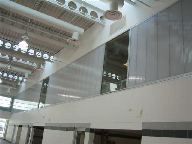 Interior polycarbonate wall system