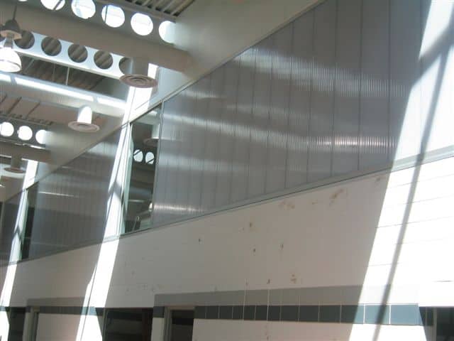Interior polycarbonate wall system