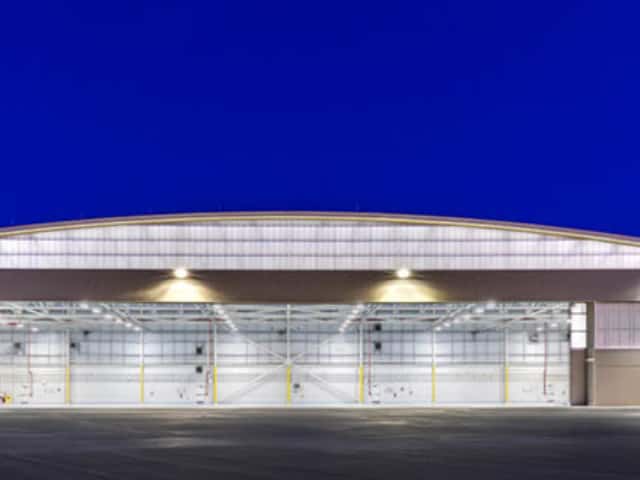 translucent walls for airport hangars - EXTECH's LIGHTWALL 3440 & SKYGARD 3300 at Dupage Airport in Chicago, IL