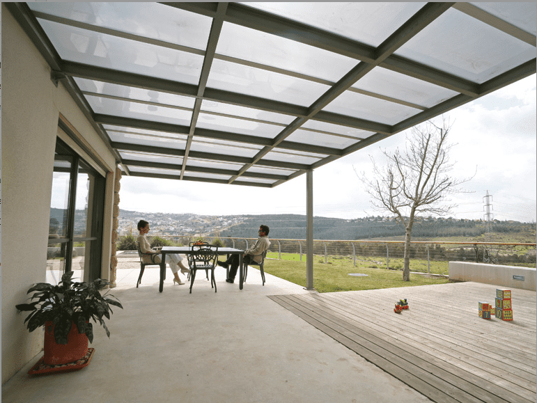 Sunglaze canopy system - Monolithic polycarbonate canopy