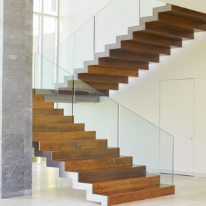 "Floating" Metal Stairs