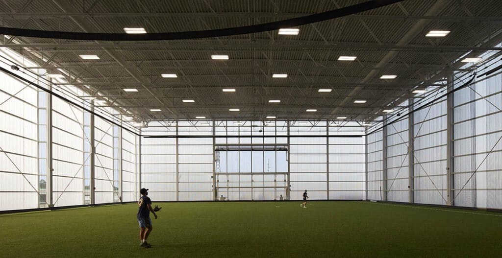 Daylighting for athletic facilities - LIGHTWALL 3440 translucent wall system