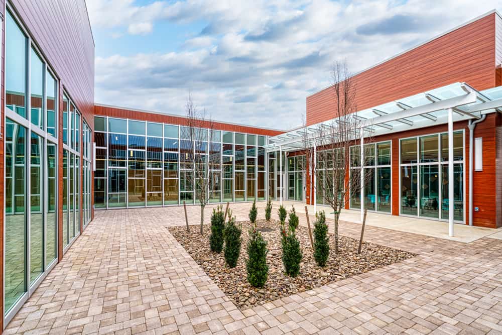 Franklin County Admin Office Glass Courtyard Canopy
