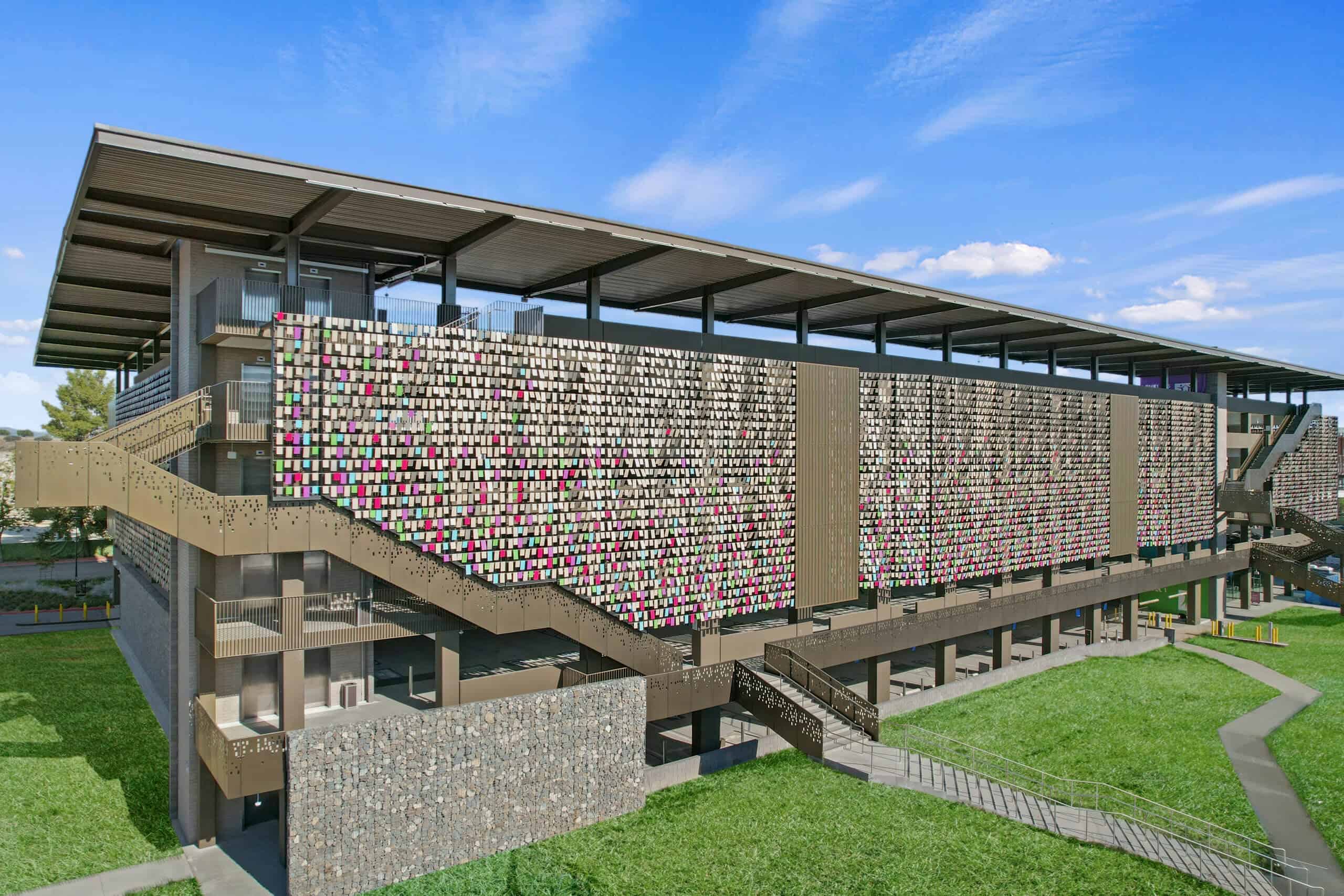 KINETICWALL dynamic facade - parking structure architecture