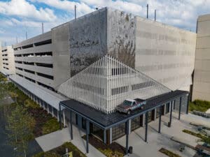 KINETICWALL Wind Driven Facade on Parking Structure