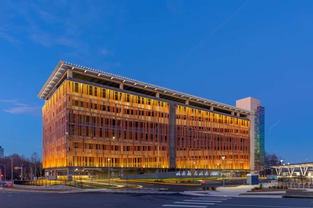 Custom Faux Terracotta Baguette Façade for Monument Drive Commuter Center