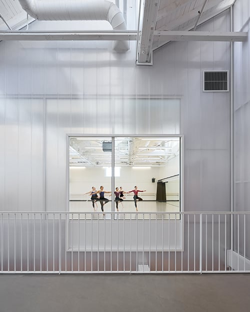 Translucent Interior Wall - Sandi Simon Center for Dance