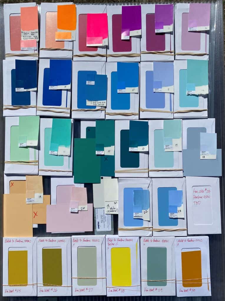 Color Matching Artist's Paint Swatches
