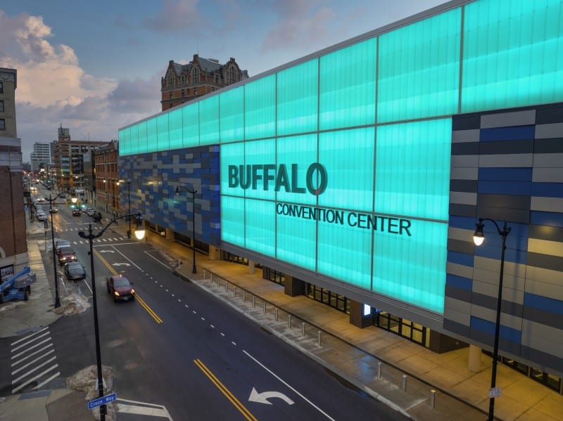 Buffalo Convention Center Backlit Facade