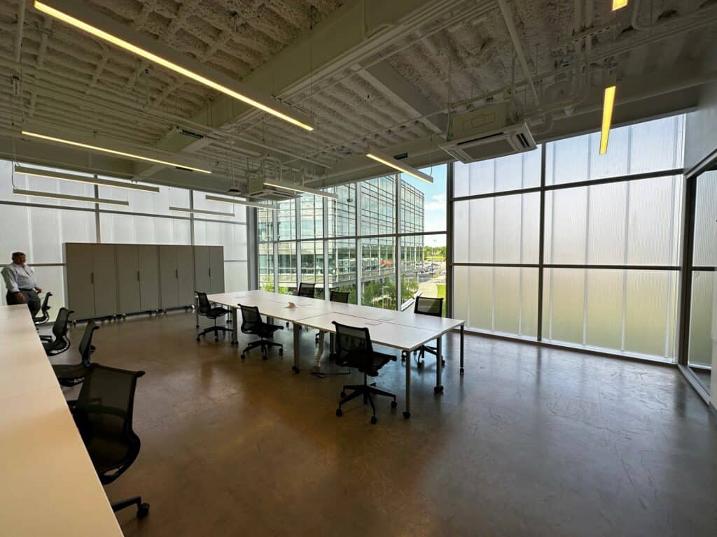 Interior view polycarbonate translucent wall system
