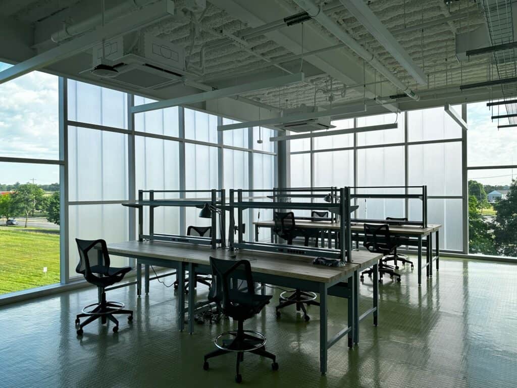 Interior view polycarbonate translucent wall system