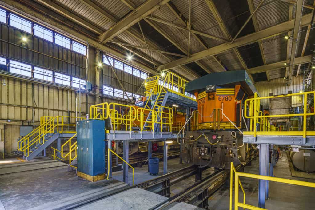 BNSF Argentine Yard Wash Bay Interior - by Wayne Cable Photography