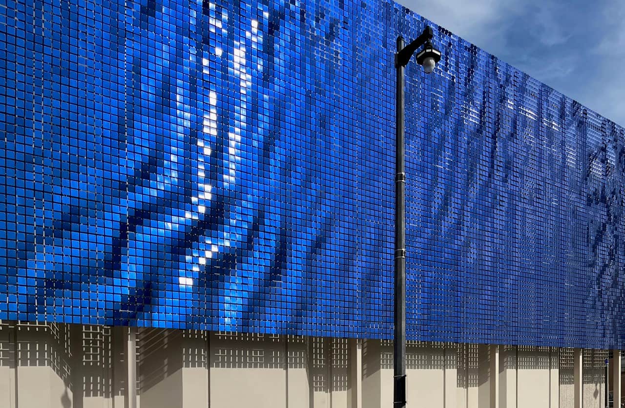 Blue Facade, "Breathing Lake" collaboration with artist Ned Kahn
