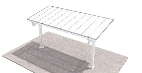 SKYSHADE 3100 standing seam polycarbonate canopy