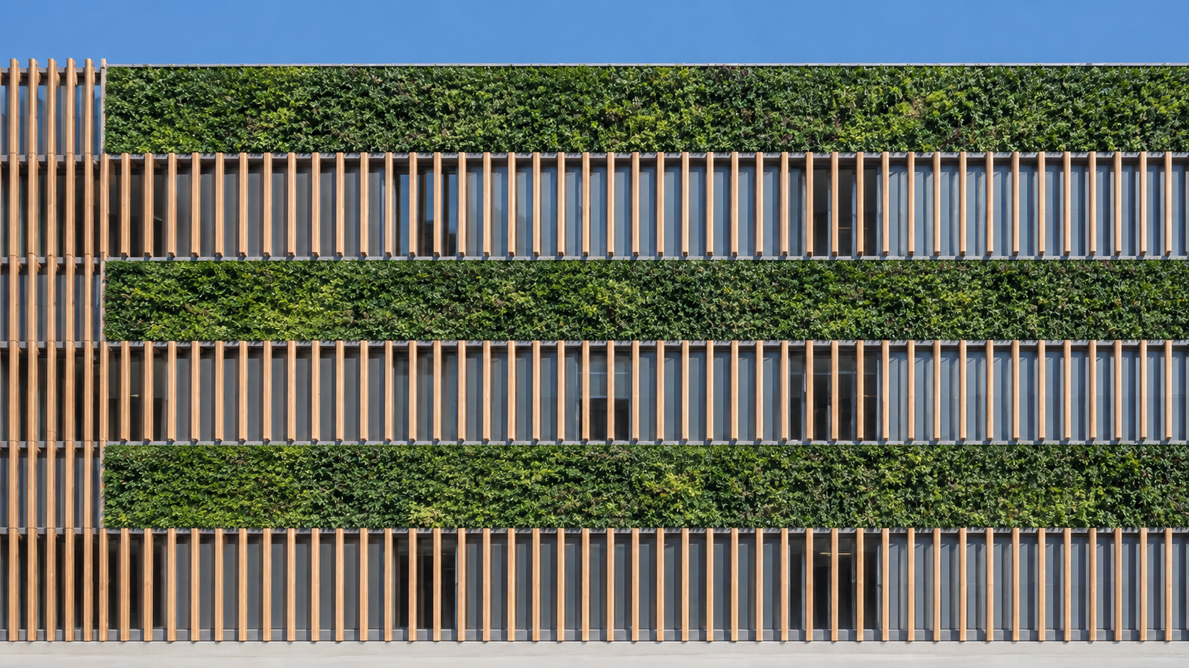 Corporate parking structure Geolam facade